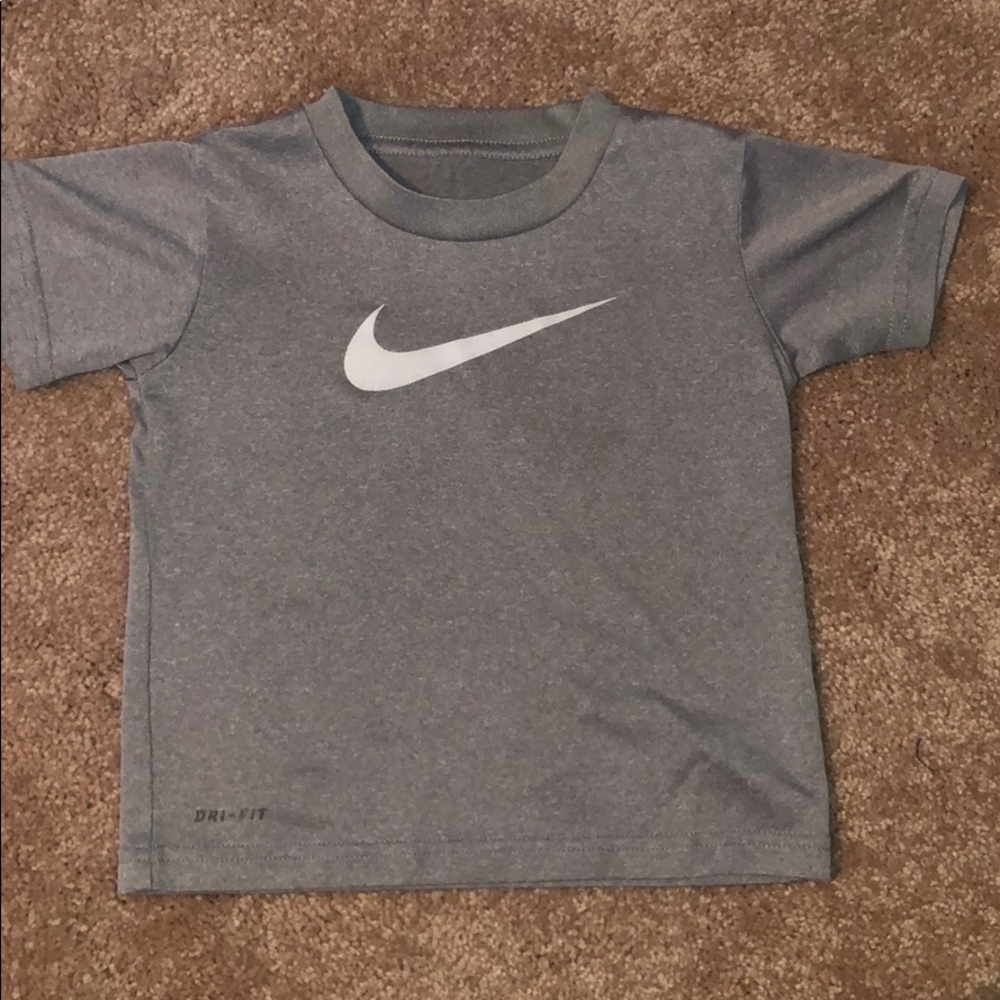 Boys Grey Dri-fit Nike Toddler shirt